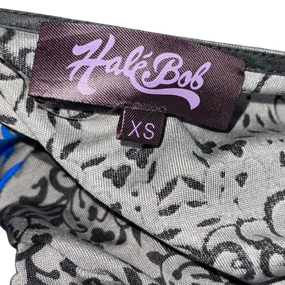 Hale Bob Silk Dress Velvet Burnout Bell Sleeves - Picture 7 of 11